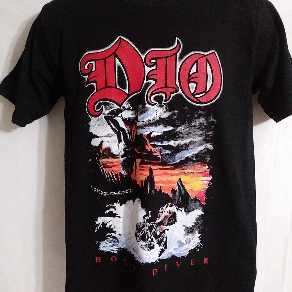 DIO Holy Diver 80's Rock Band Black T-Shirt